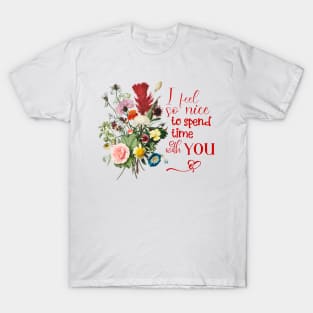 Colorful Floral Valentine T-Shirt